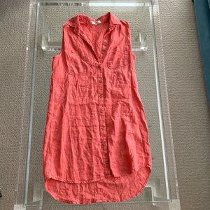 Side Stitch LA Coral Midi Dress